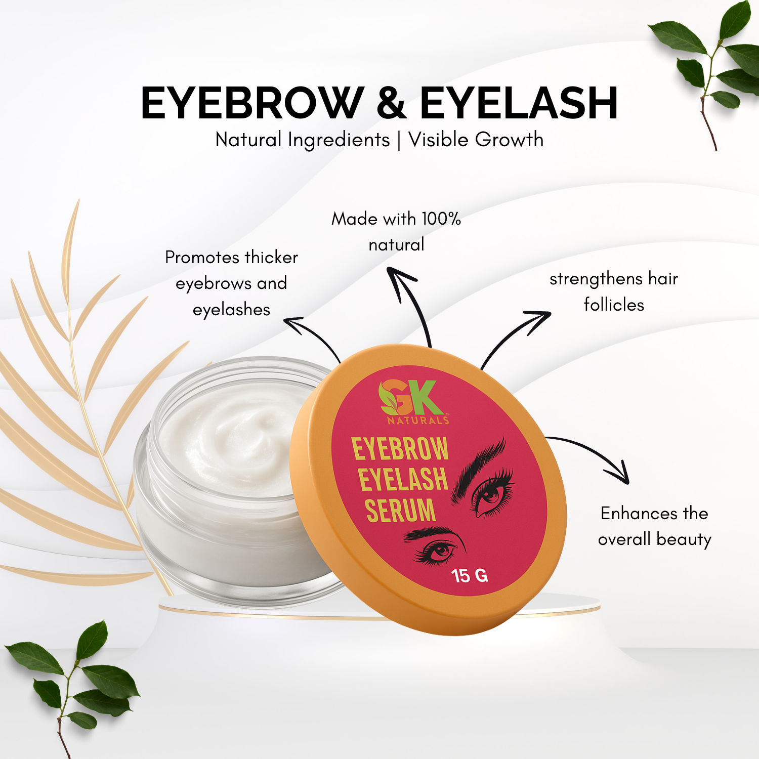 Eyelash & Eyebrow Growth Serum (Pack of 2)