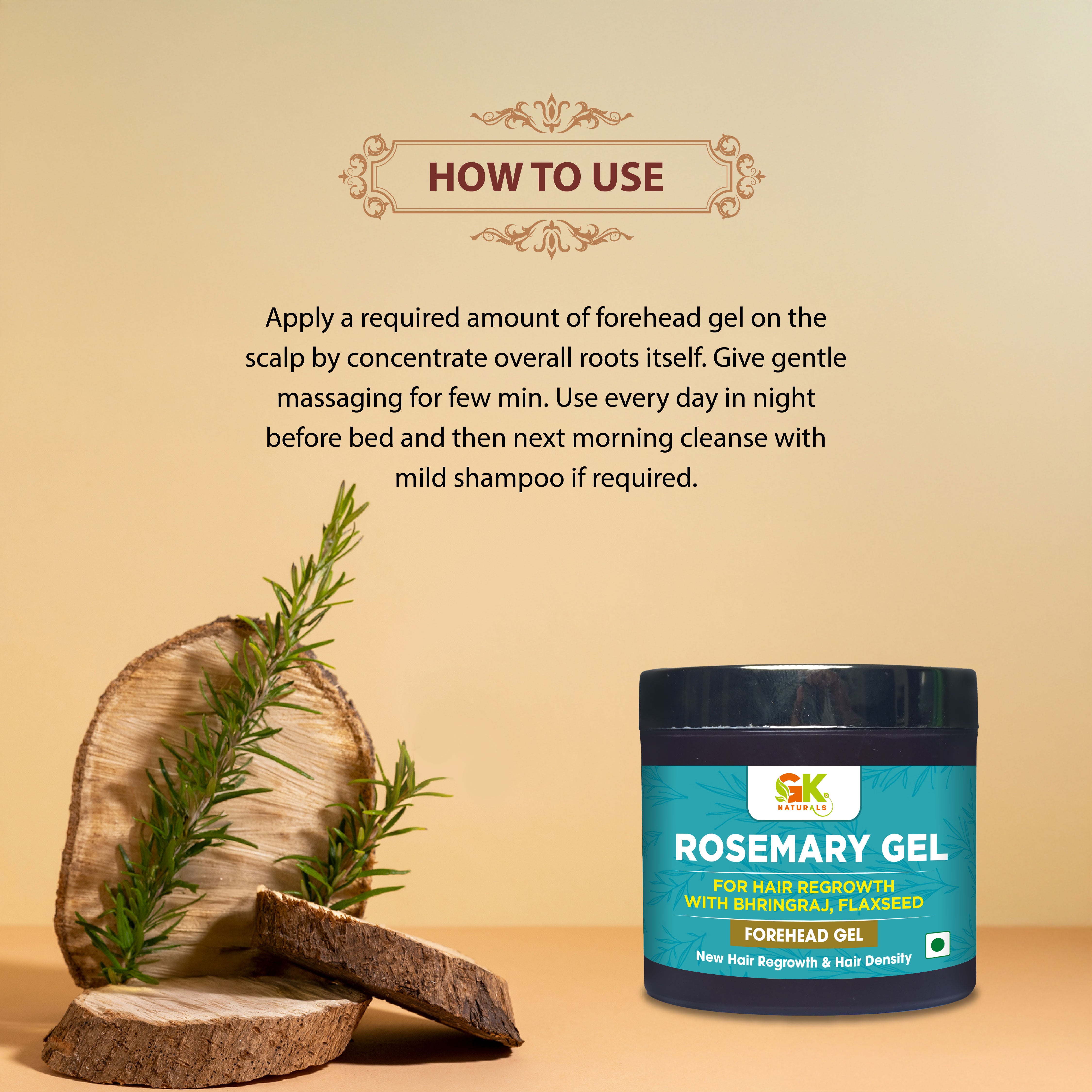 Rosemary Gel For Hair Growth with Bhringraj, Flaxseed