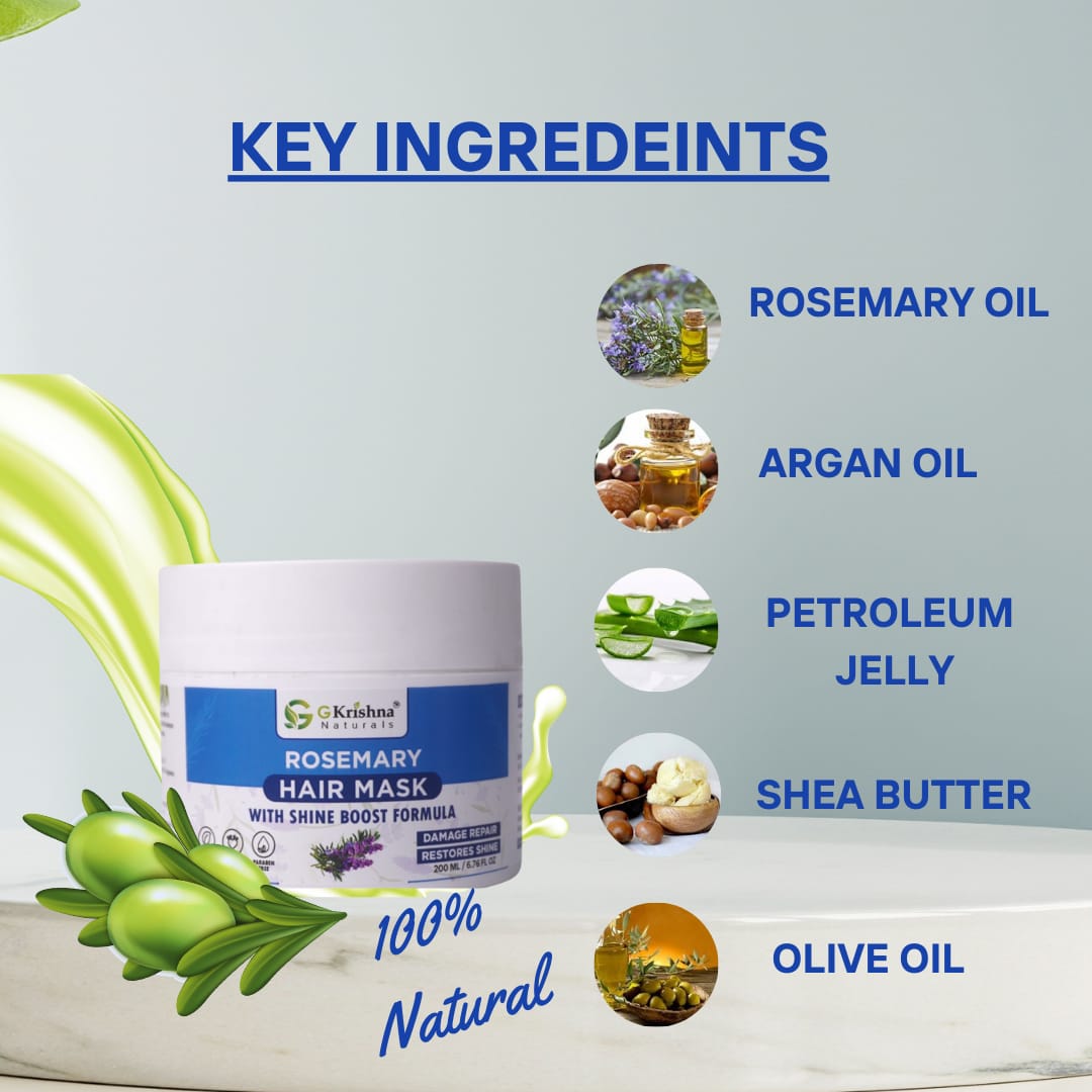 Rosemary Hair Mask with Shine Boost Formula